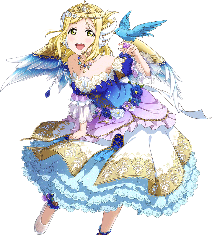 Animated Angelic Princesswith Bluebird PNG image