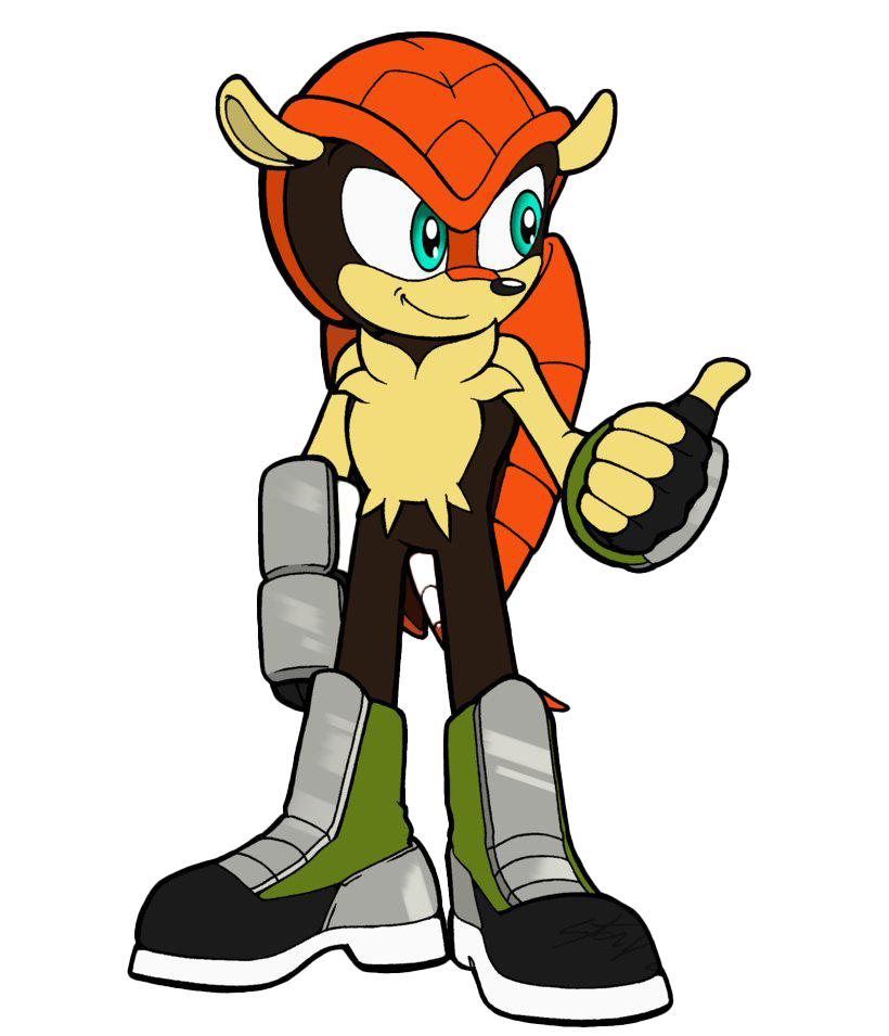 Animated Armadillo Character Thumbs Up PNG image