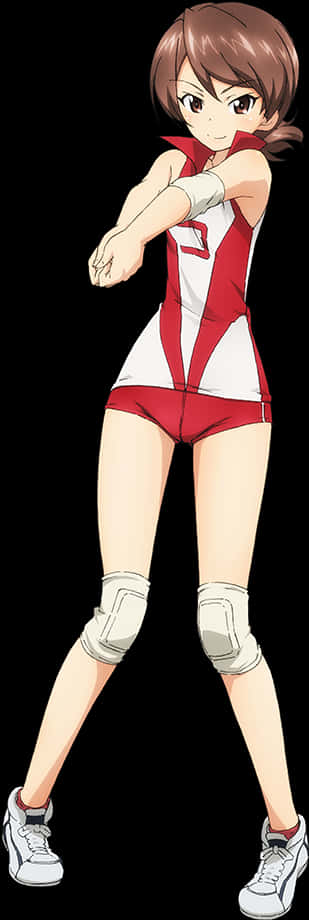 Animated Athletic Girl Character PNG image