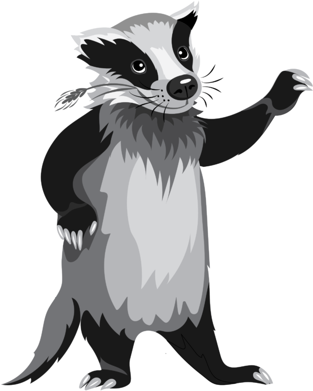 Animated Badger Character PNG image