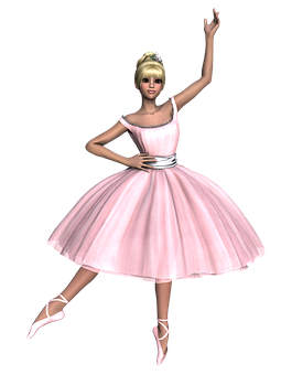 Animated Ballerina Pose PNG image