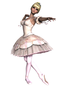 Animated Ballerina Pose PNG image