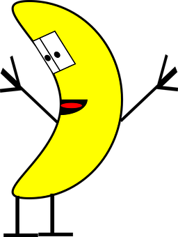 Animated Banana Character PNG image