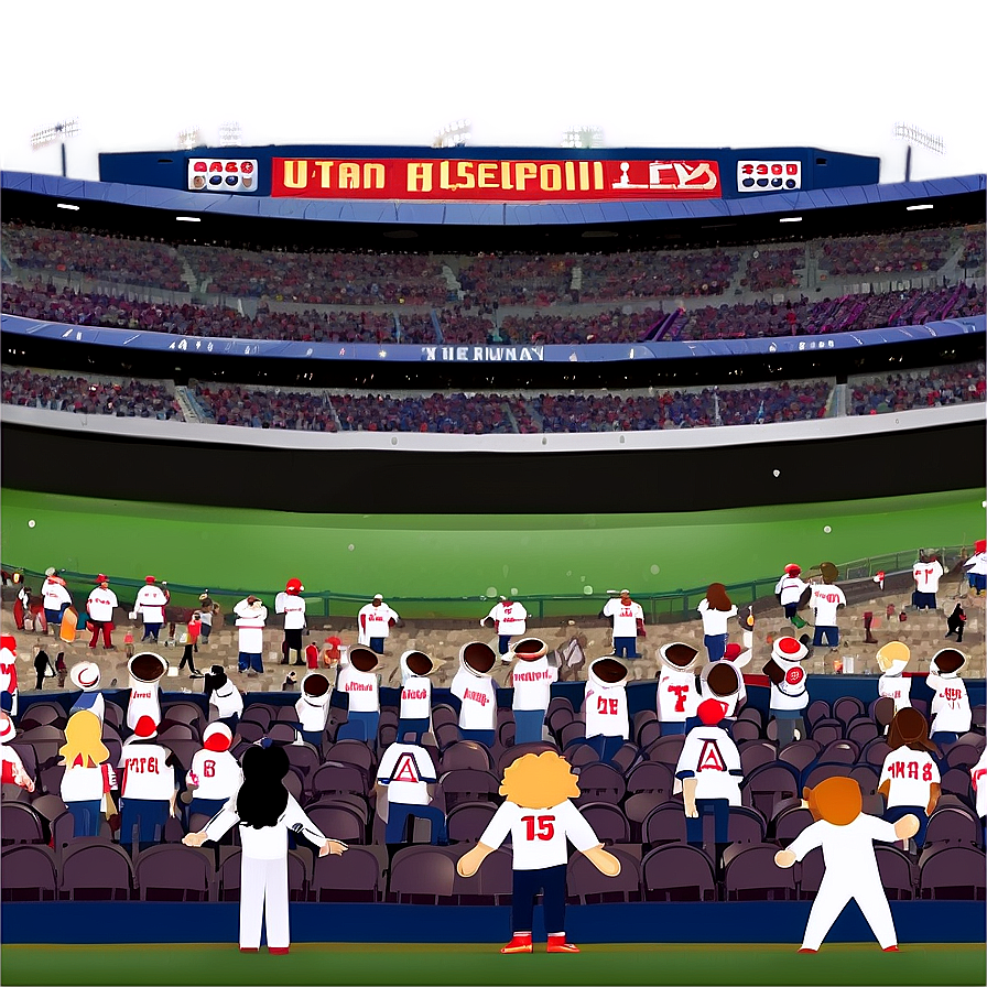 Animated Baseball Stadium Fans Png 06292024 PNG image