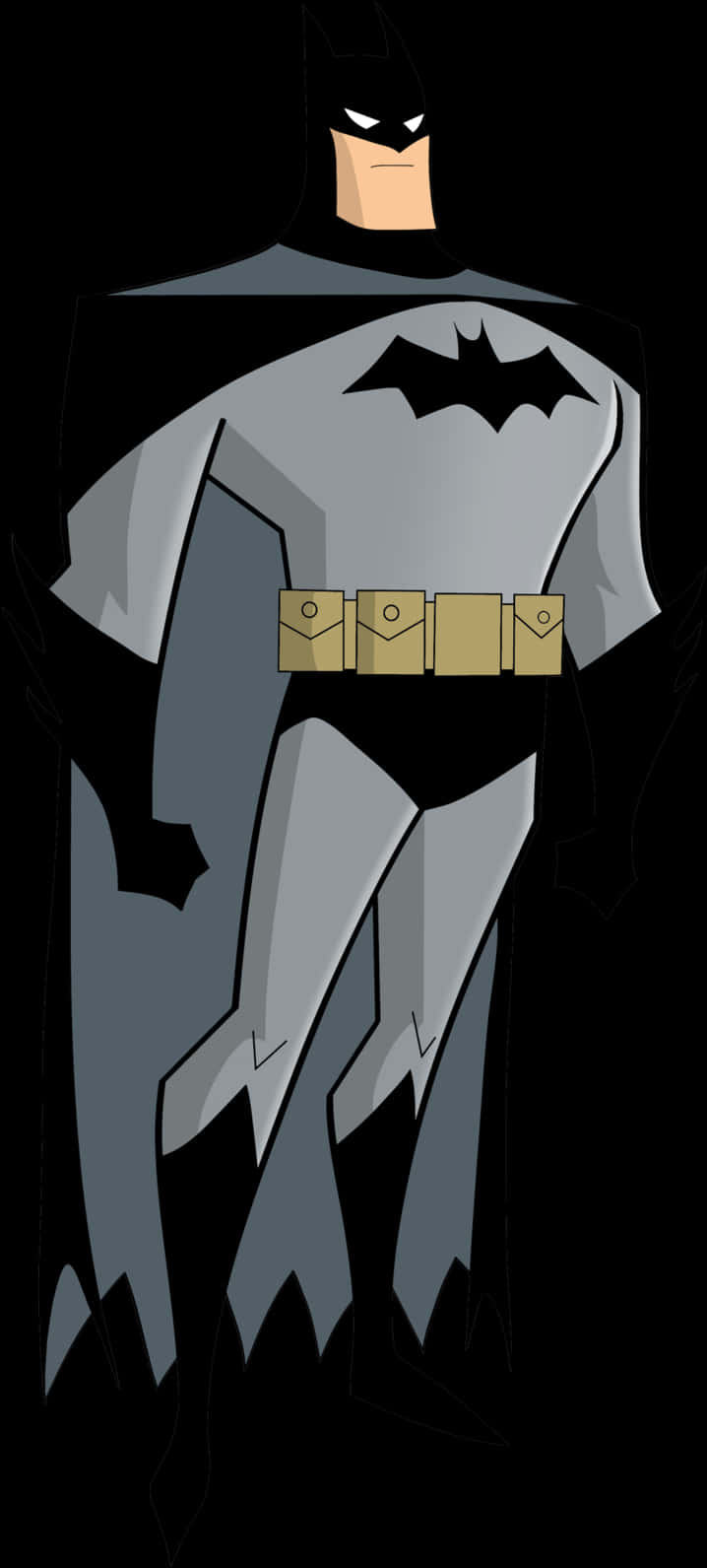 Animated Batman Standing Pose PNG image