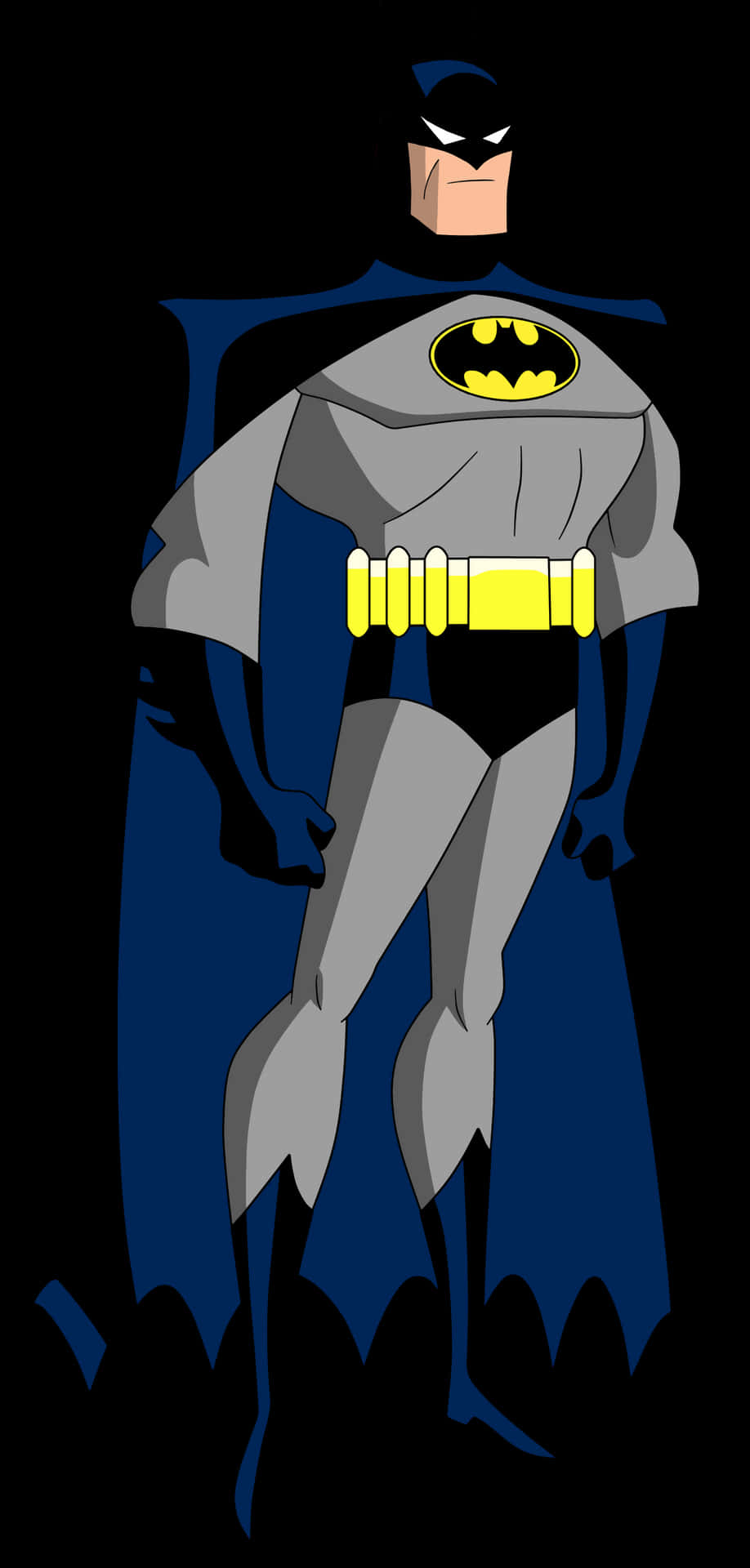 Animated Batman Standing Pose PNG image