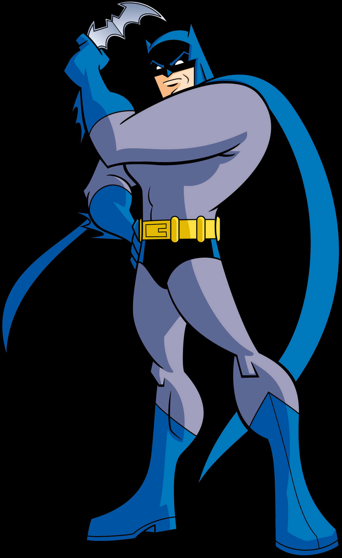 Animated Batman With Batarang PNG image