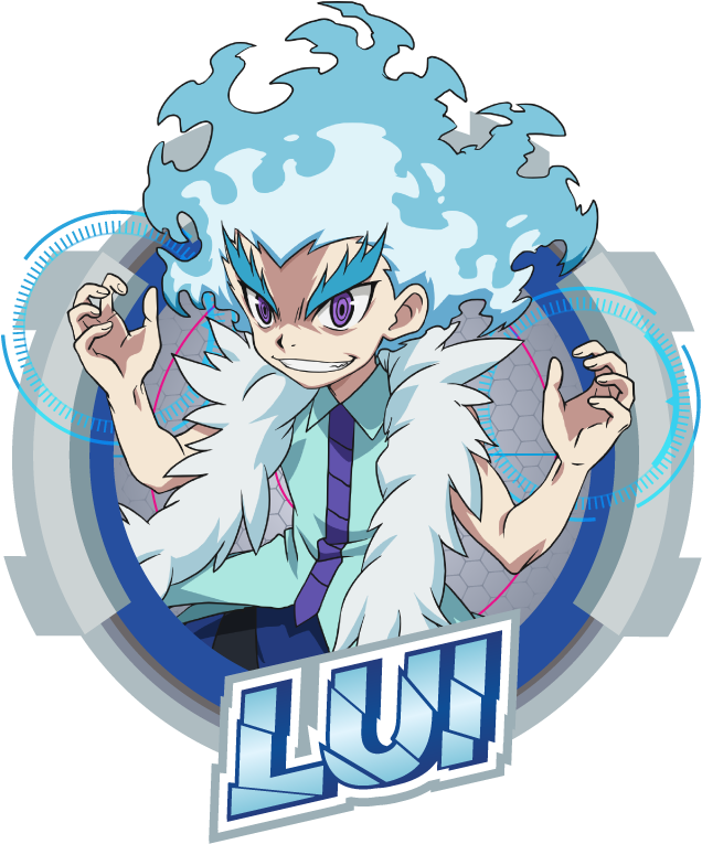 Animated Beyblade Character Blue Hair PNG image