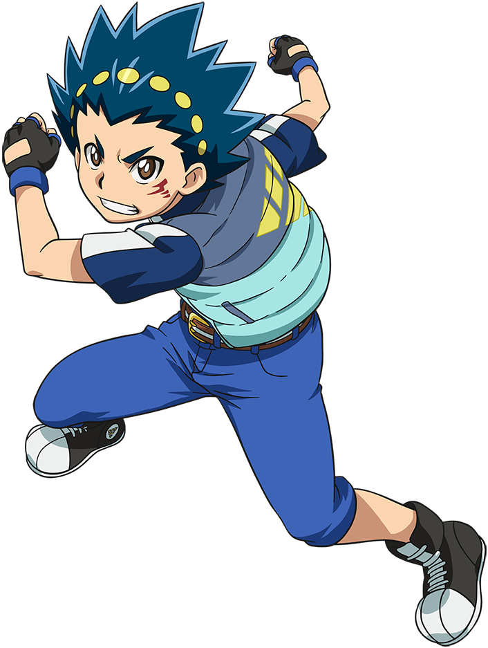 Animated Beyblade Characterin Action PNG image