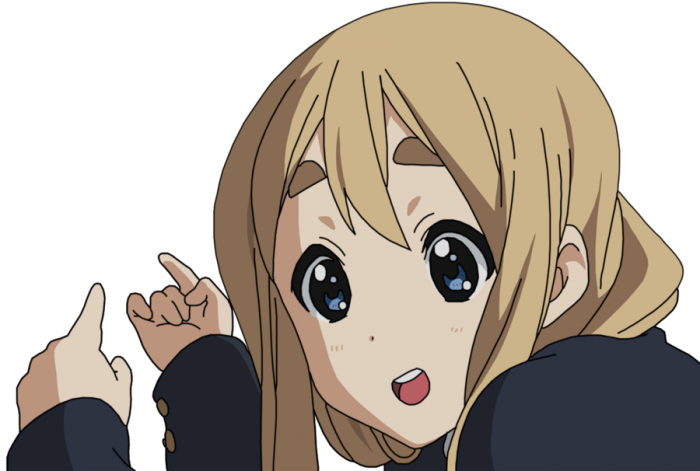 Animated Blonde Character Gesture PNG image