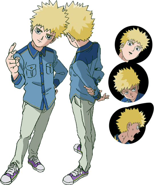 Animated Blonde Spiky Hair Character PNG image