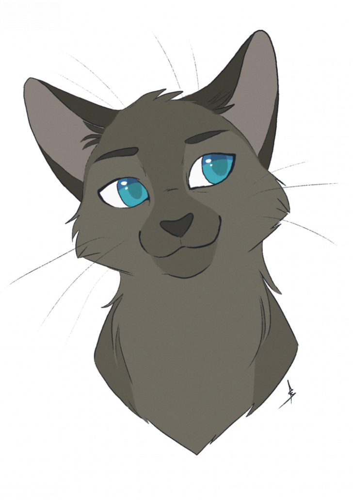 Animated Blue Eyed Cat Sketch.png PNG image