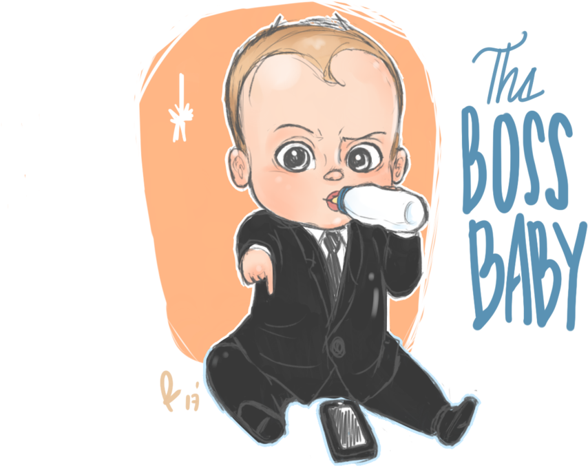 Animated Boss Baby Character PNG image