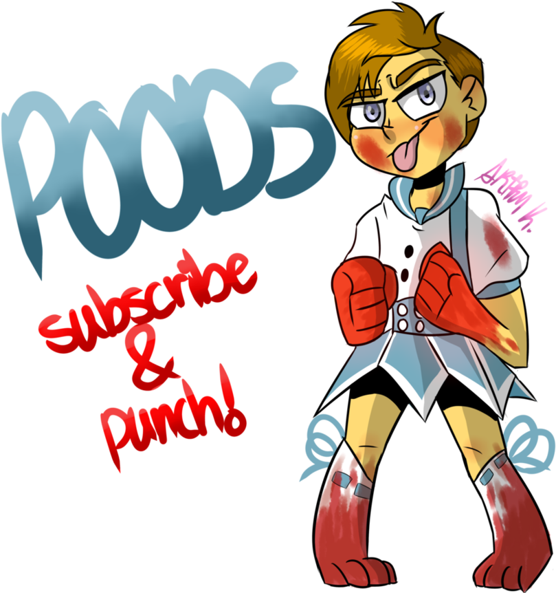 Animated Boxer Subscribeand Punch PNG image