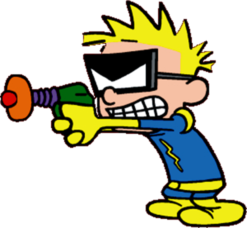 Animated Boy With Ray Gun PNG image