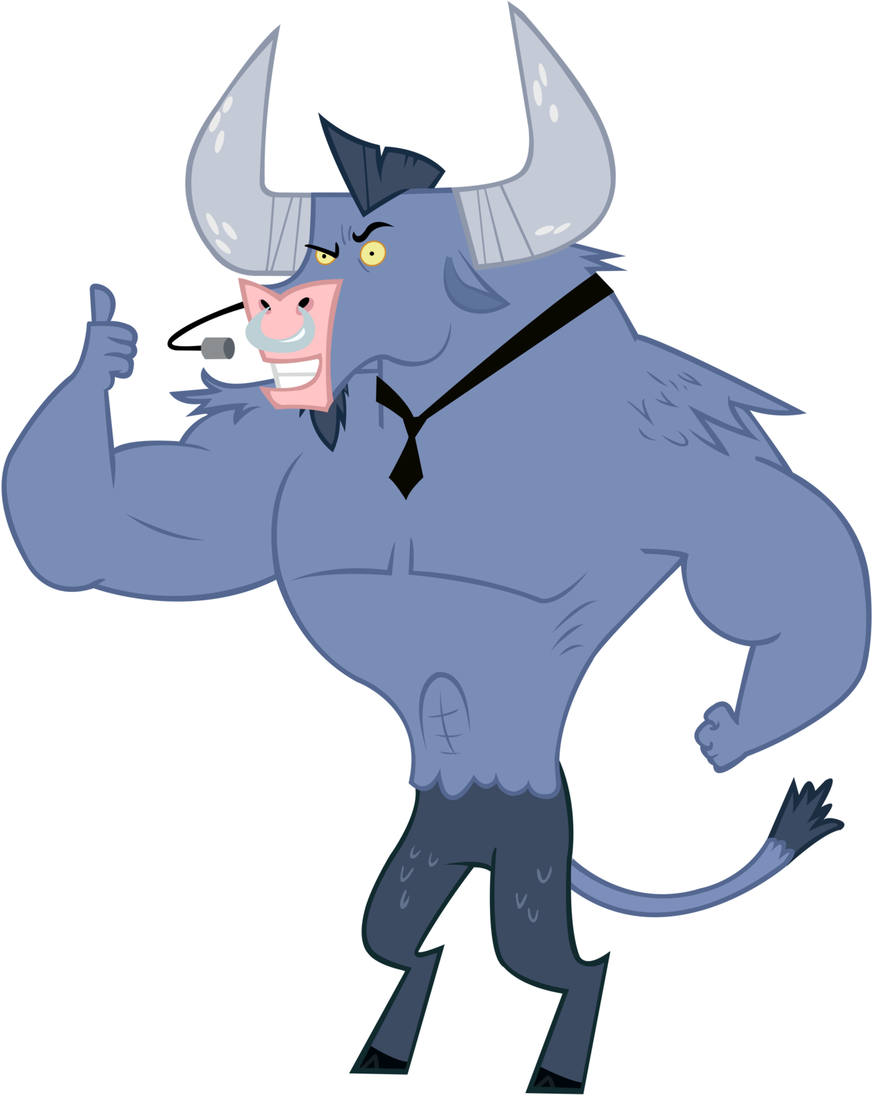 Animated Buff Bison Character PNG image