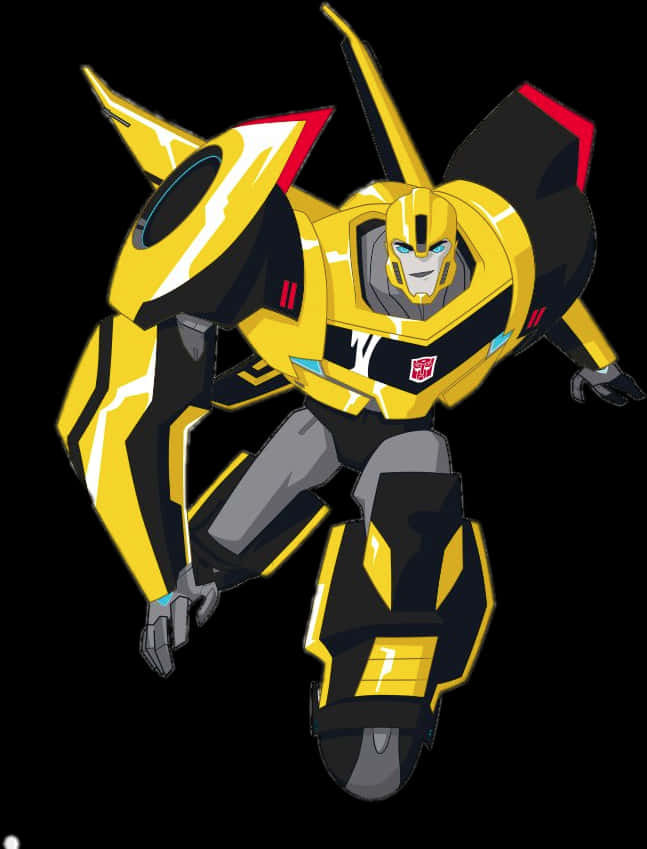 Animated Bumblebee Transformer PNG image