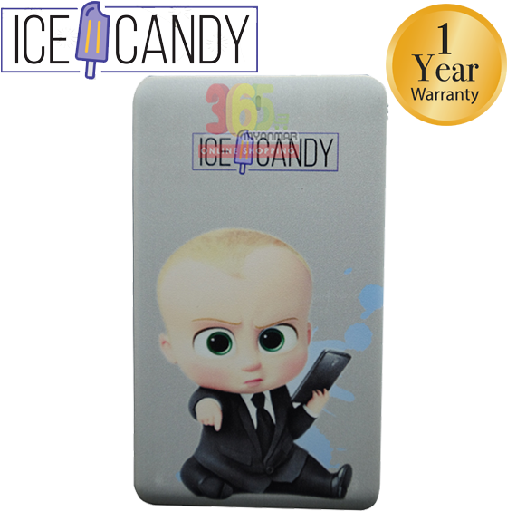 Animated Business Baby Power Bank PNG image