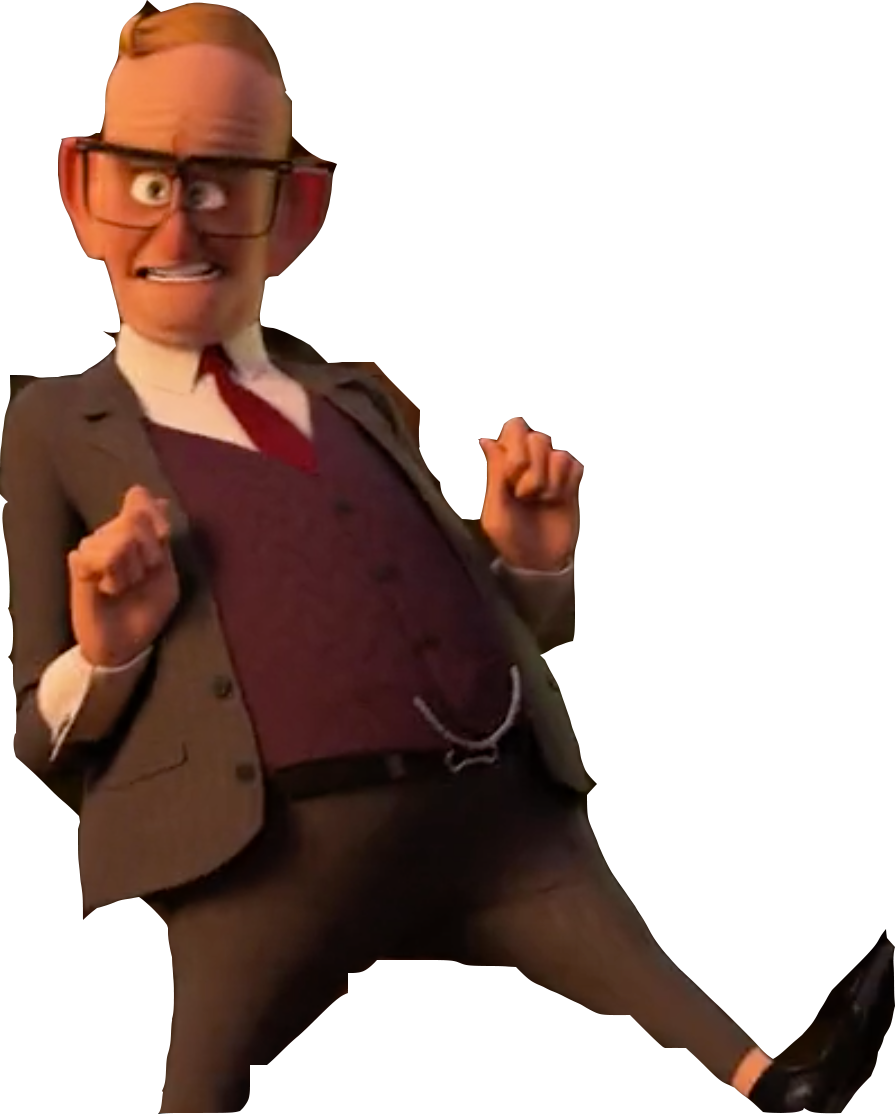 Animated Businessman Character PNG image