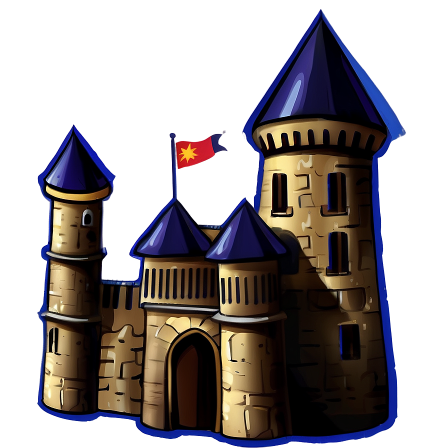 Animated Castle Illustration Png 06262024 PNG image