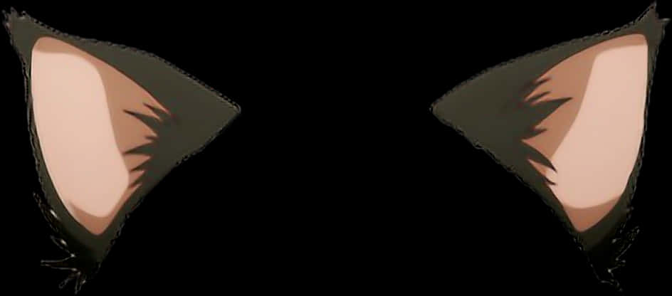 Animated Cat Ears Black Background PNG image