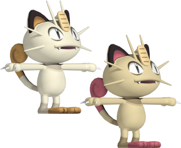 Animated Cats3 D Model Pose PNG image