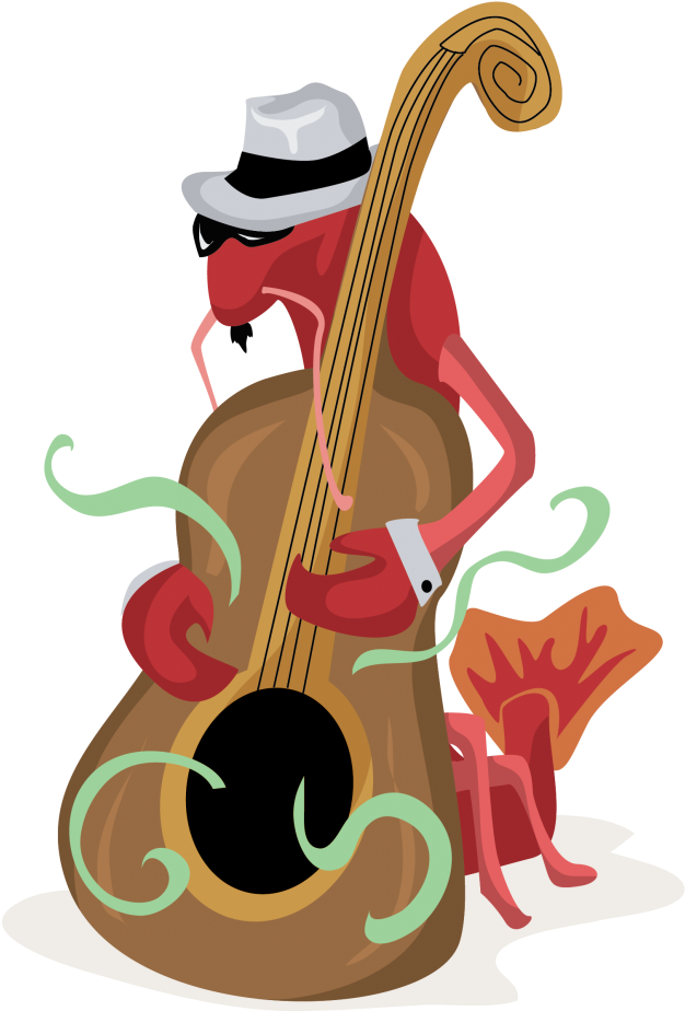 Animated Cello Playing Ant PNG image