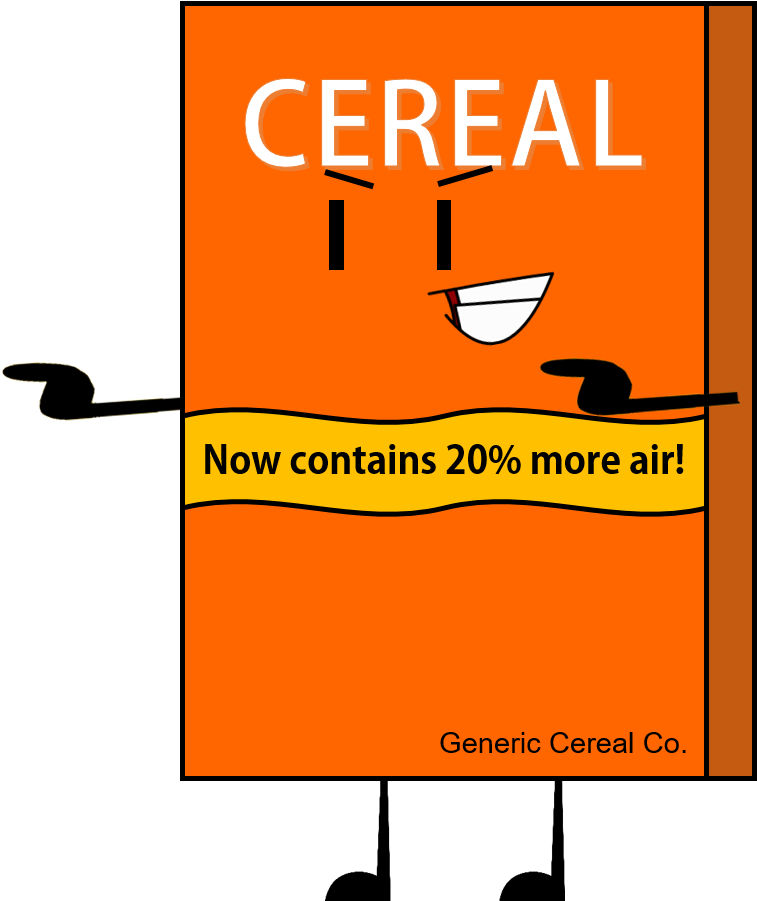 Animated Cereal Box With Air Claim PNG image