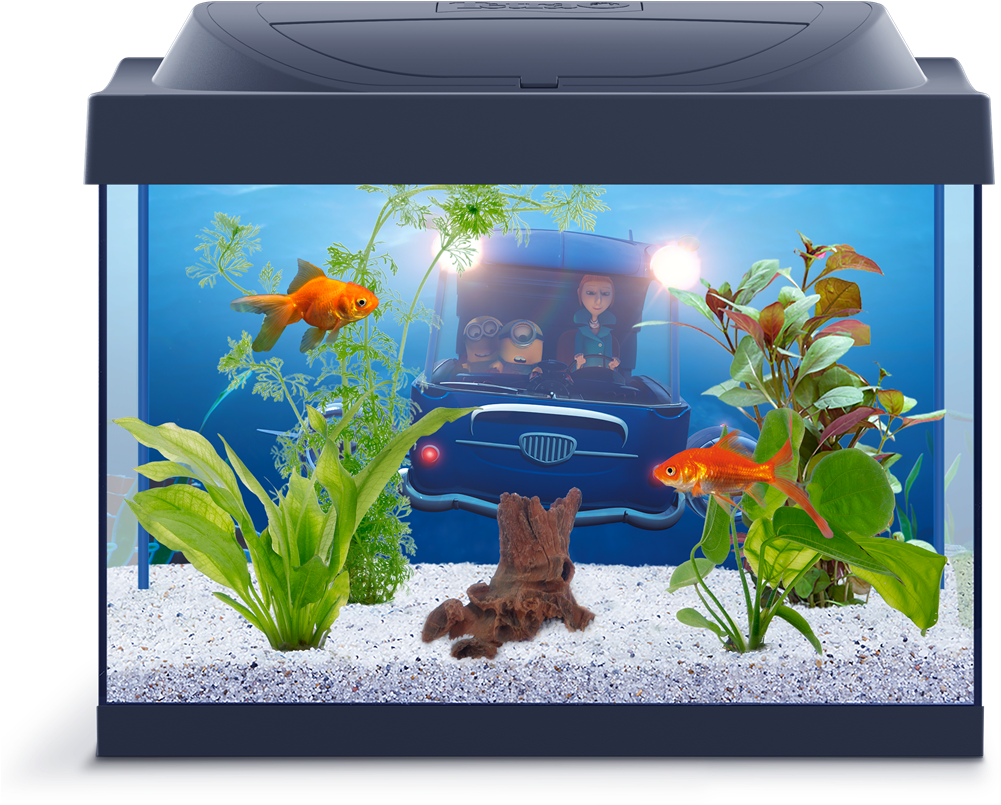 Animated Character Aquarium Scene PNG image