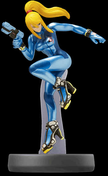 Animated Character Blue Bodysuit Figure PNG image