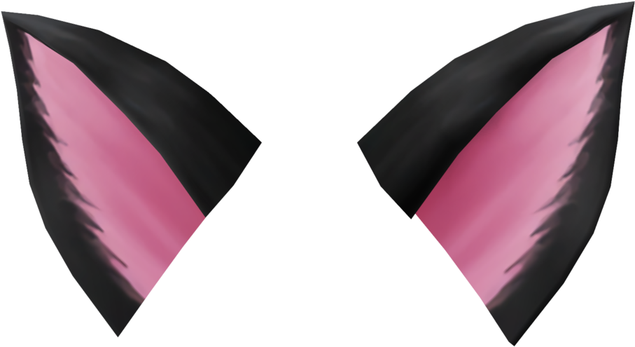 Animated Character Ears Pink Black PNG image