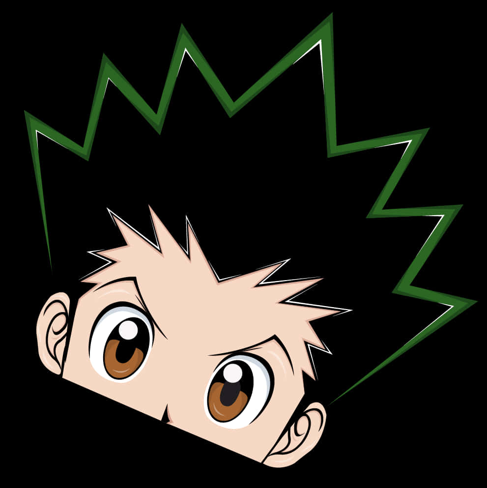 Animated Character Gon Face Vector PNG image