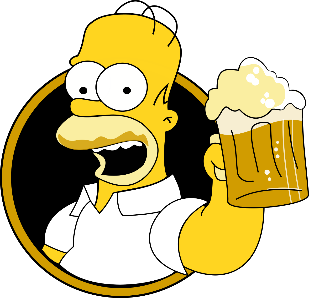 Animated Character Holding Beer Mug PNG image