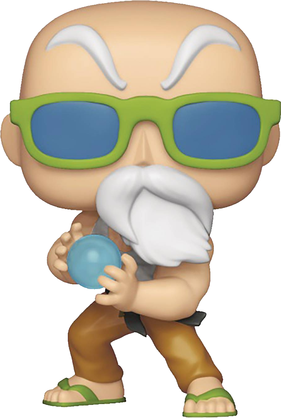 Animated Character Holding Crystal Ball Figurine PNG image