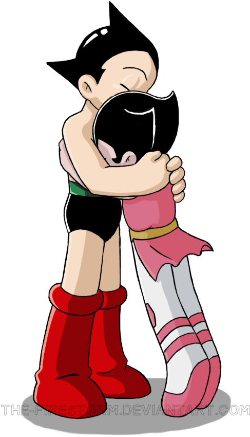 Animated Character Hug PNG image