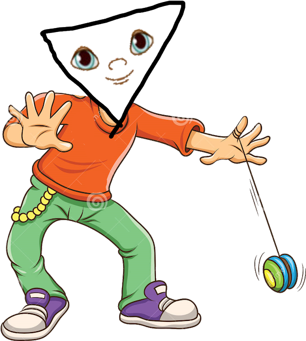 Animated Character Playing Yo Yo PNG image