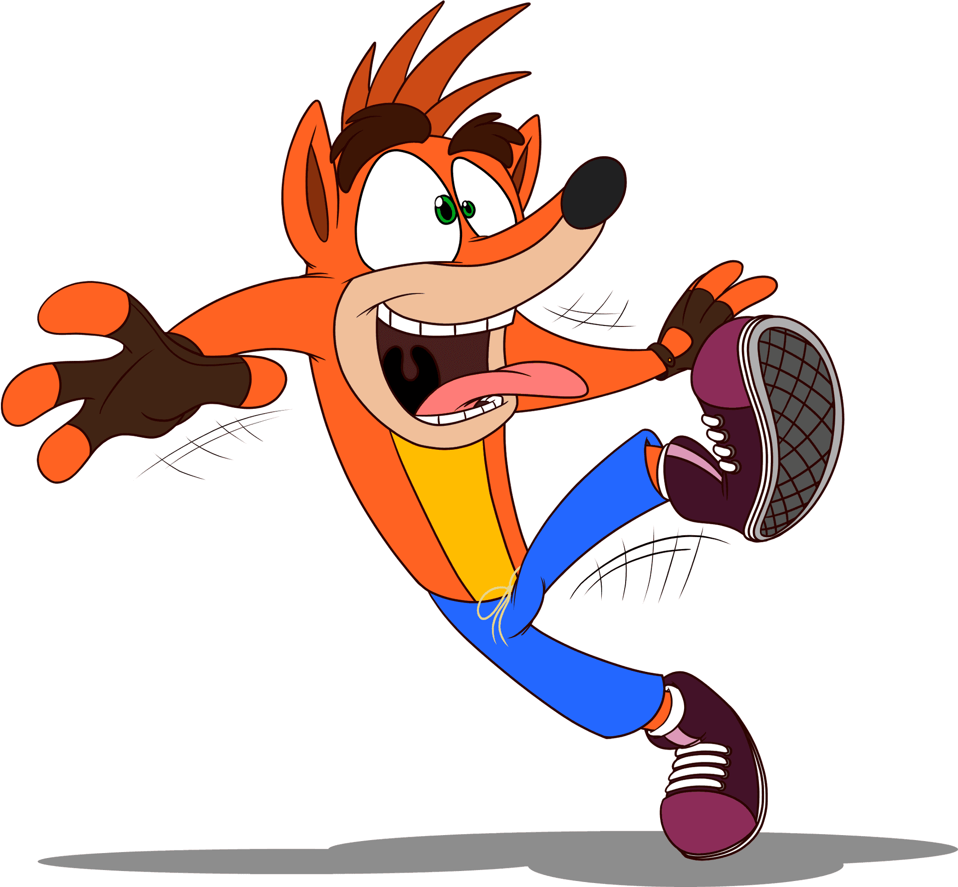 Animated Character Running Pose PNG image