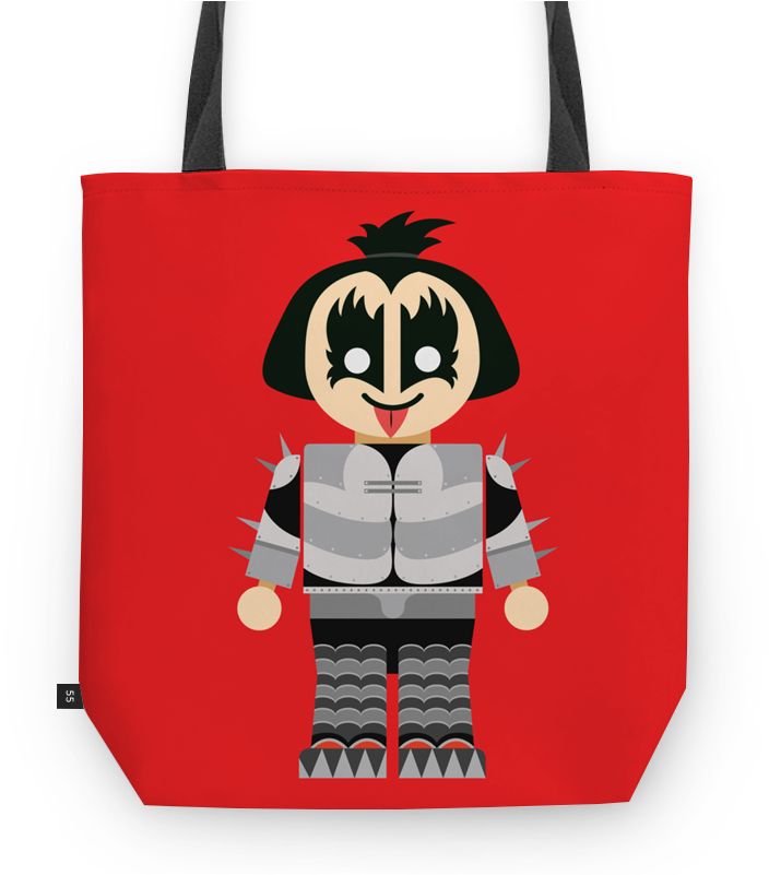 Animated Character Tote Bag Design PNG image