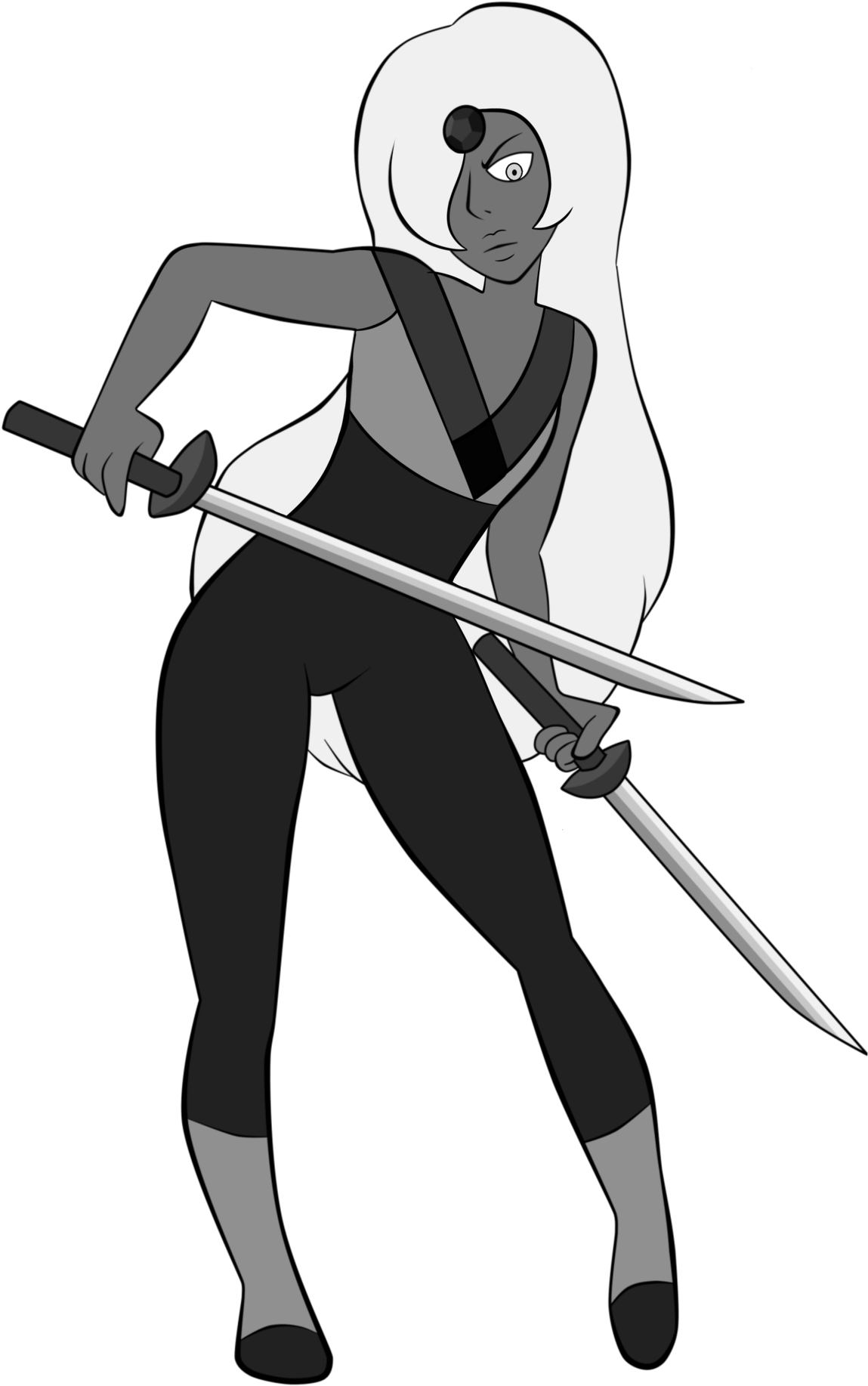 Animated Character Wielding Sword PNG image