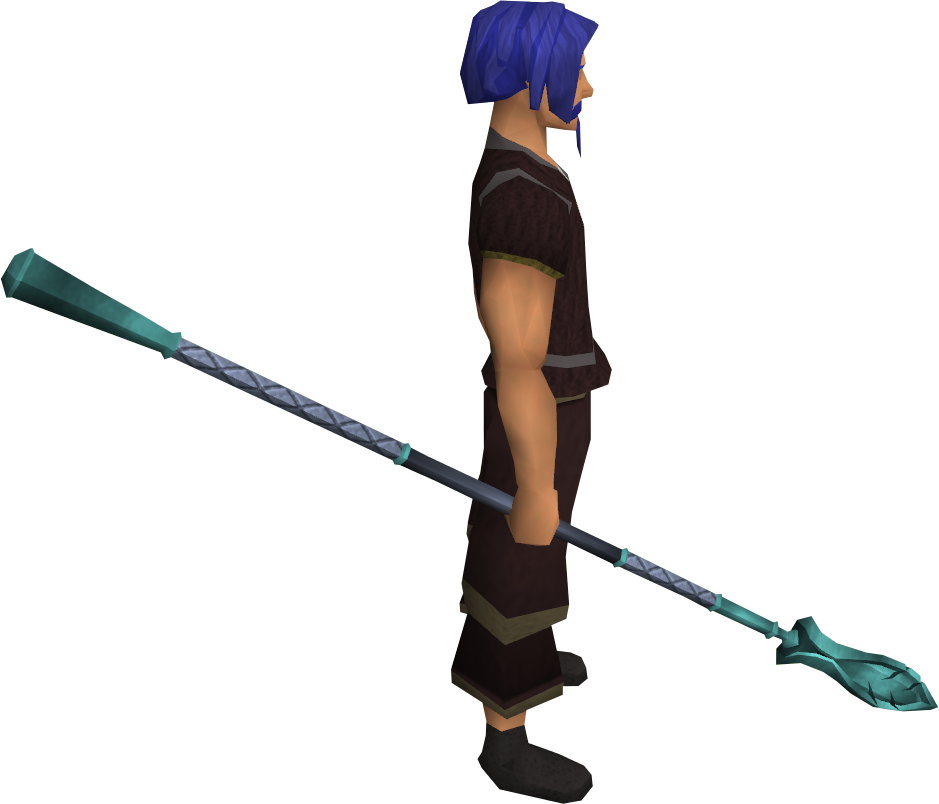 Animated Character With Spear PNG image