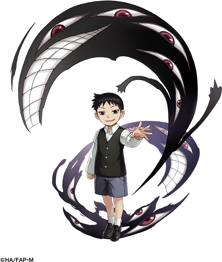 Animated Character With Tentacle Shadow PNG image