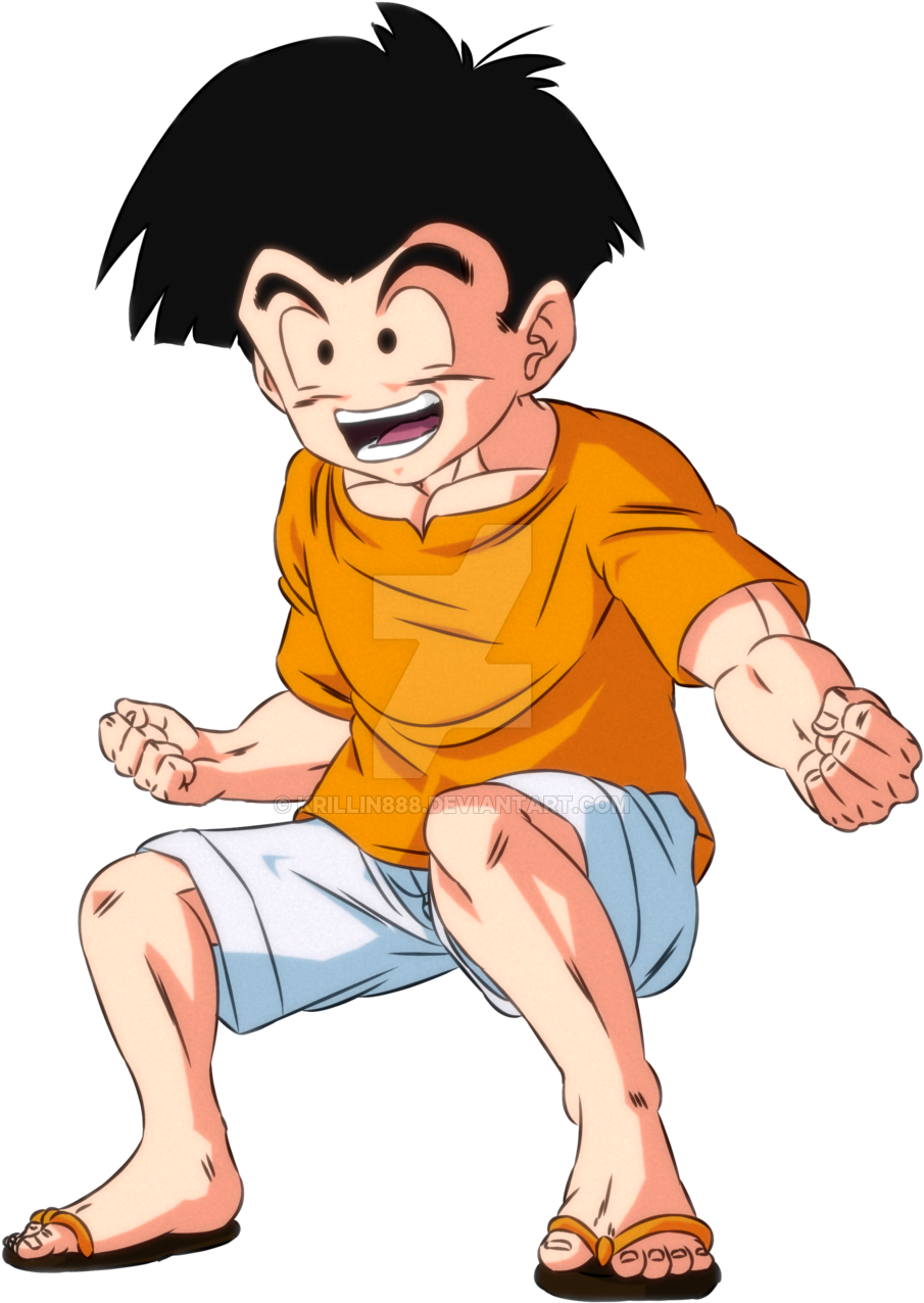 Animated Characterin Orange Shirt PNG image