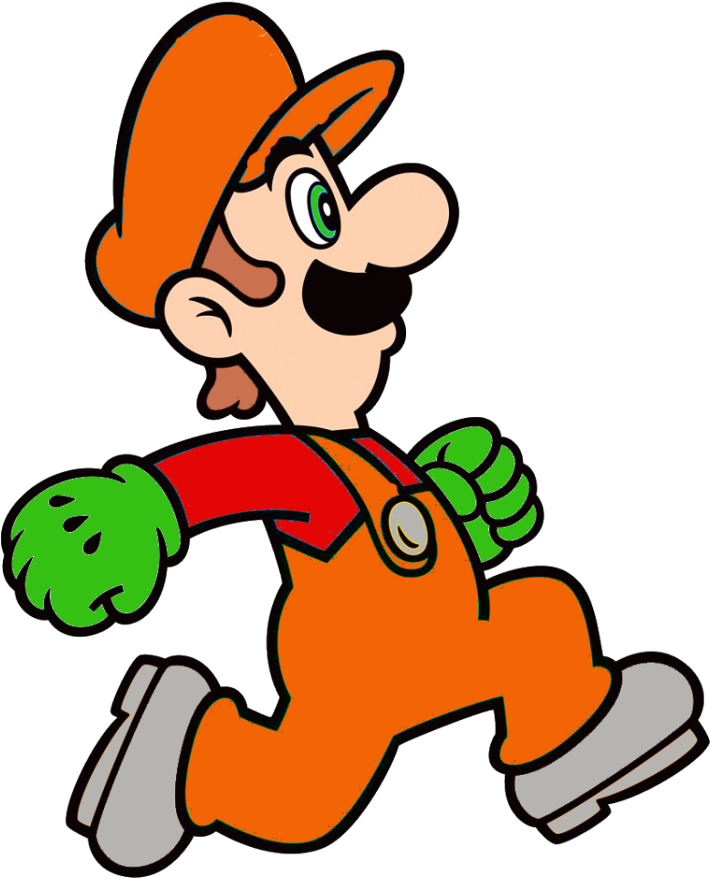 Animated Characterin Orangeand Green PNG image