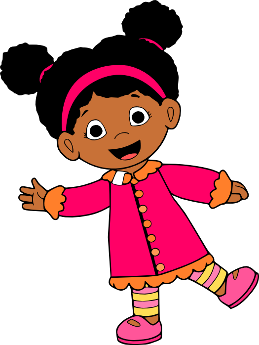 Animated Characterin Pink Dress PNG image