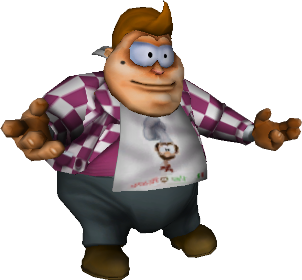 Animated Characterin Plaid Shirt PNG image