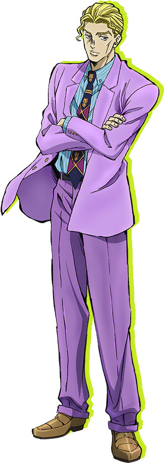 Animated Characterin Purple Suit PNG image