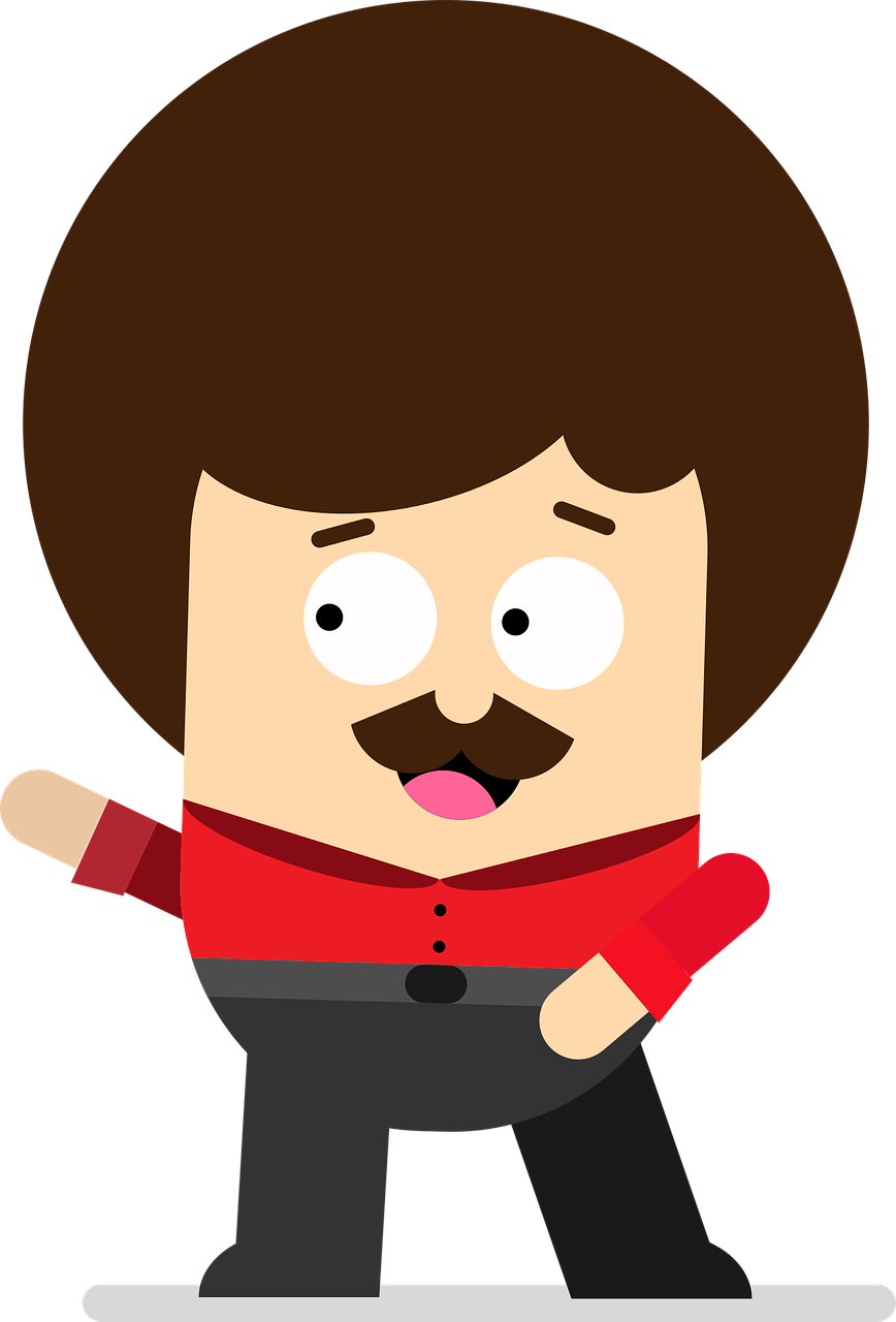 Animated Characterin Red Shirt PNG image