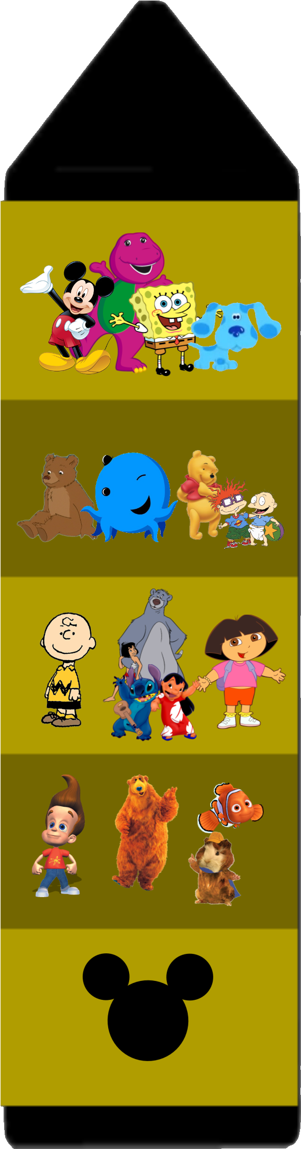 Animated Characters Collage PNG image