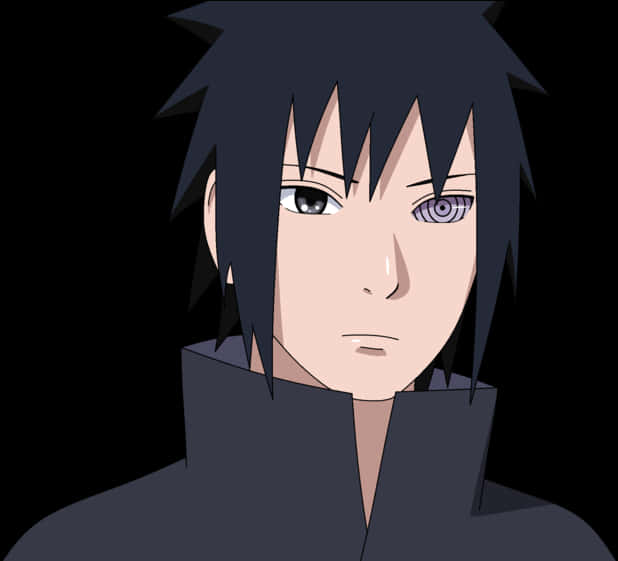 Animated Characterwith Rinnegan Eye PNG image