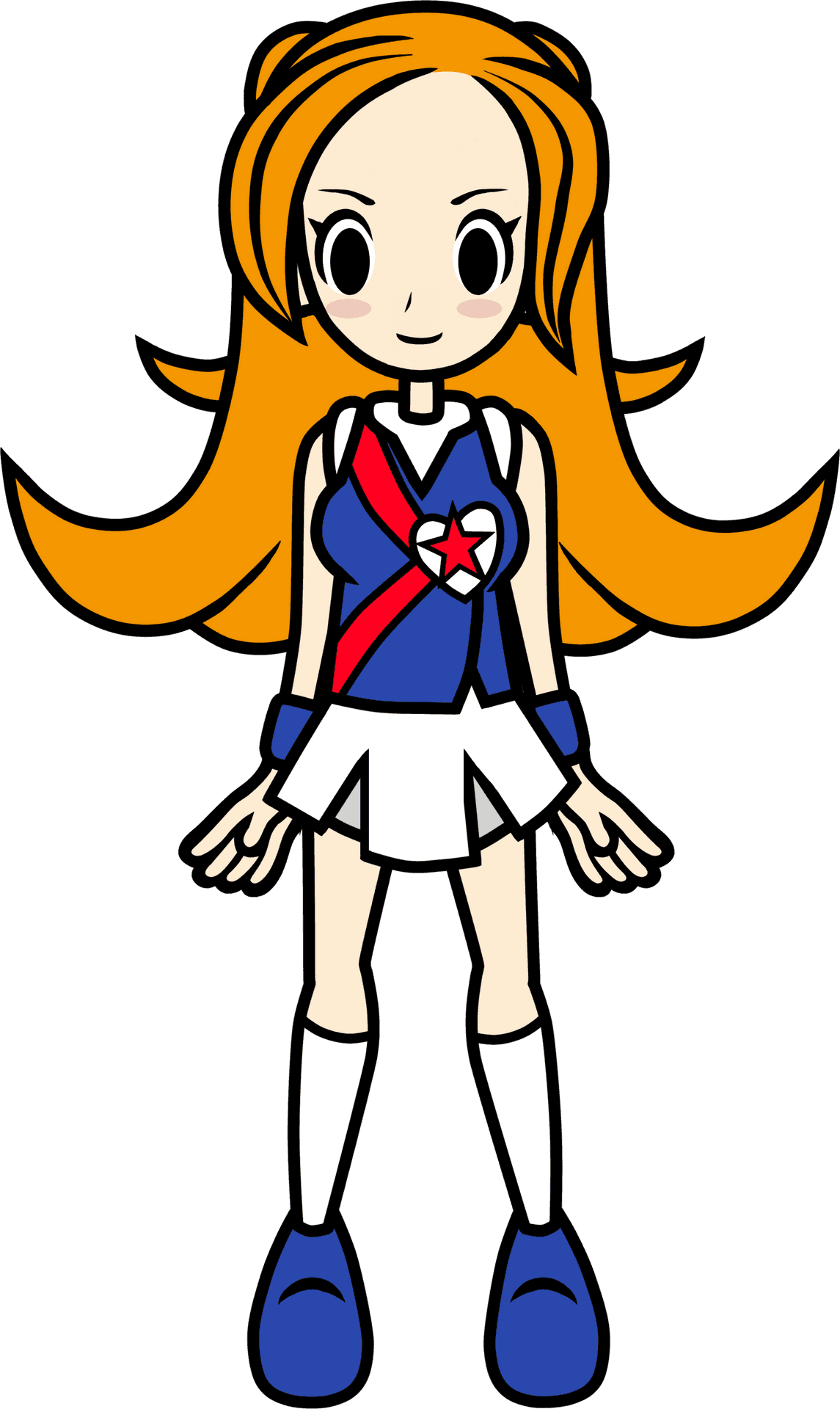 Animated Cheerleader Character PNG image